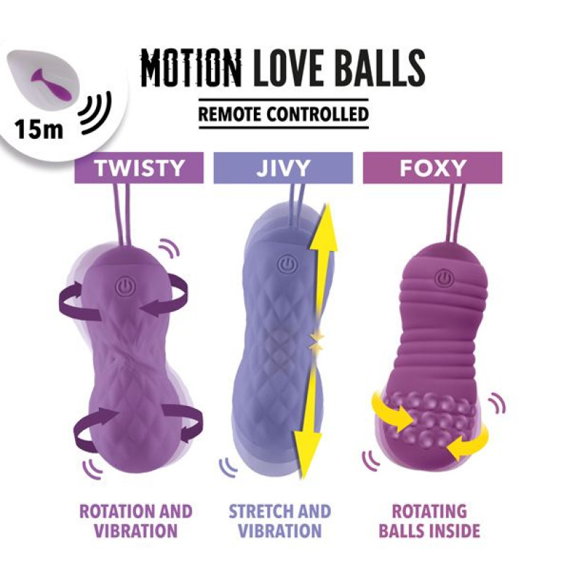 Вагінальні шарики з вібрацією та масажем FeelzToys Foxe