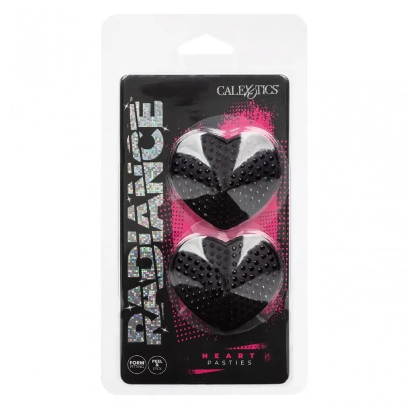Наліпки на соски у формі сердець зі стразами Radiance CalExotics