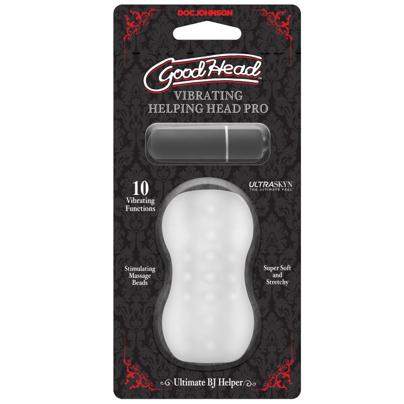 Відкритий мастурбатор Doc Johnson GoodHead Vibrating Helping Head Pro