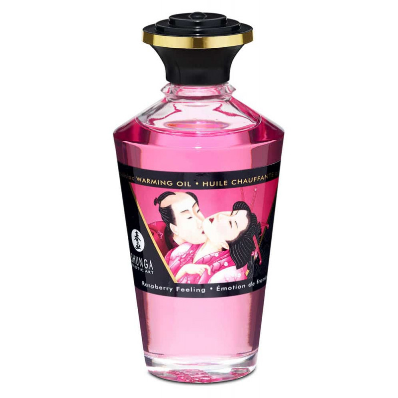 Зігріваюча олія для оральних пестощів Shunga Aphrodisiac малина