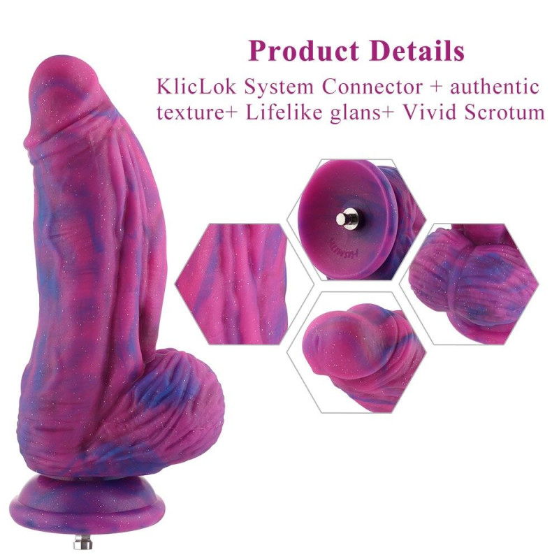 Фантазійна насадка для секс-машин Hismith 9.45″ Silicone Fantasy Series Dildo