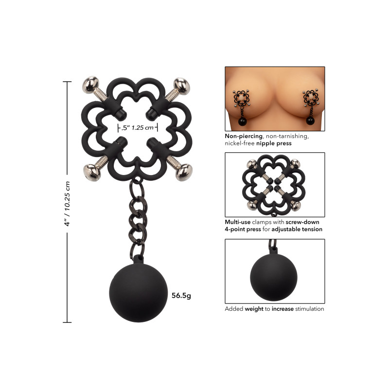 Тяжкі затискачі для сосків CalExotics Nipple Press
