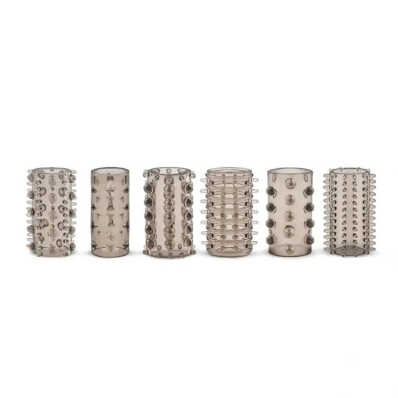 Набір насадок на член з рельєфом Easytoys Penis Sleeve Set  6 шт.