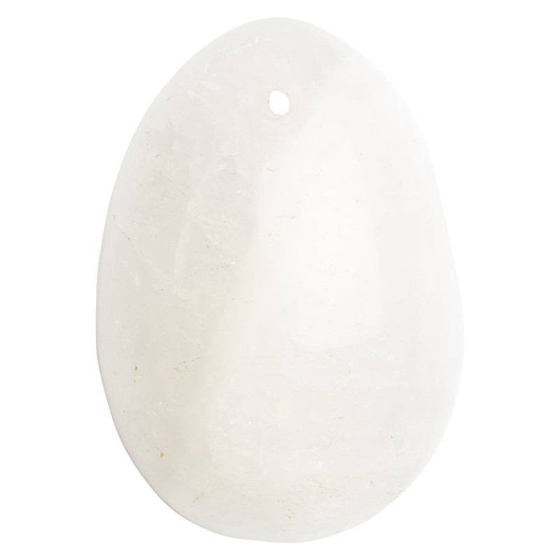 Вагiнальне яйце з натурального каменю Yoni Egg Білий Кварц (розмір S)