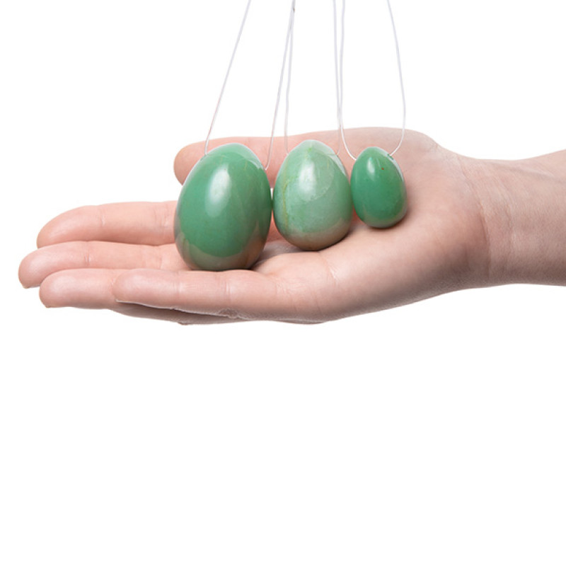 Набiр вагiнальних яєць Yoni Egg Set Jade (L-M-S)
