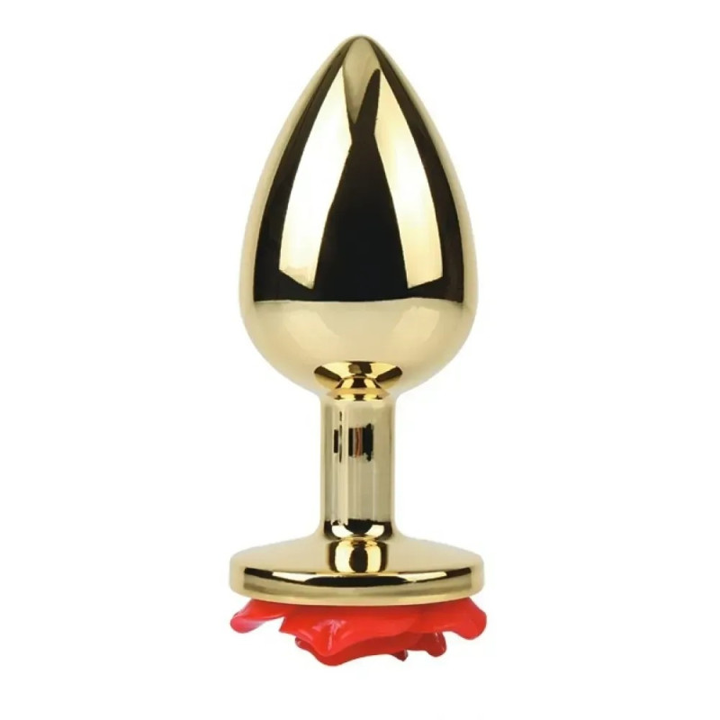 Анальная металлическая пробка в форме розы Chisa Matrix Mont