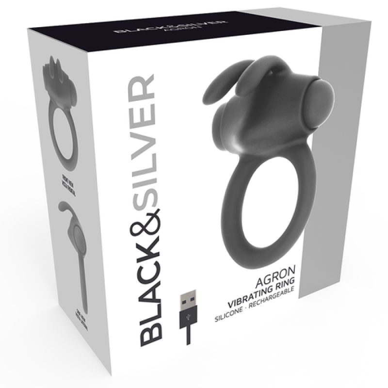 Ерекційне віброкільце Black&Silver Agron