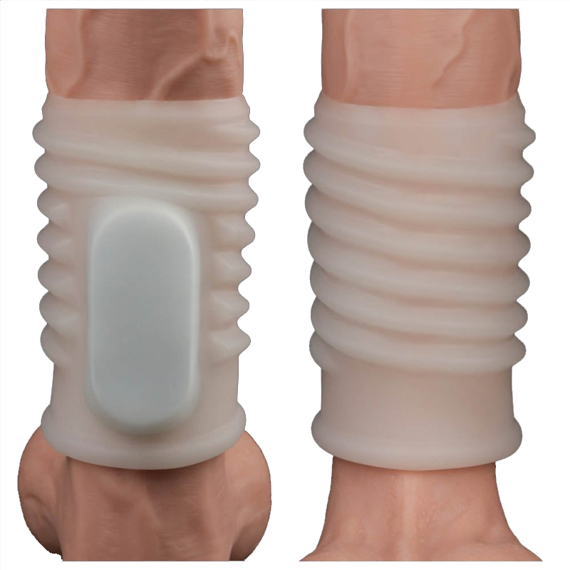 Вібронасадка на член з рельєфом Lovetoy Vibrating Spiral Knights Ring
