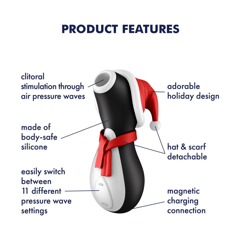 Вакуумний стимулятор Satisfyer Penguin Holiday Edition