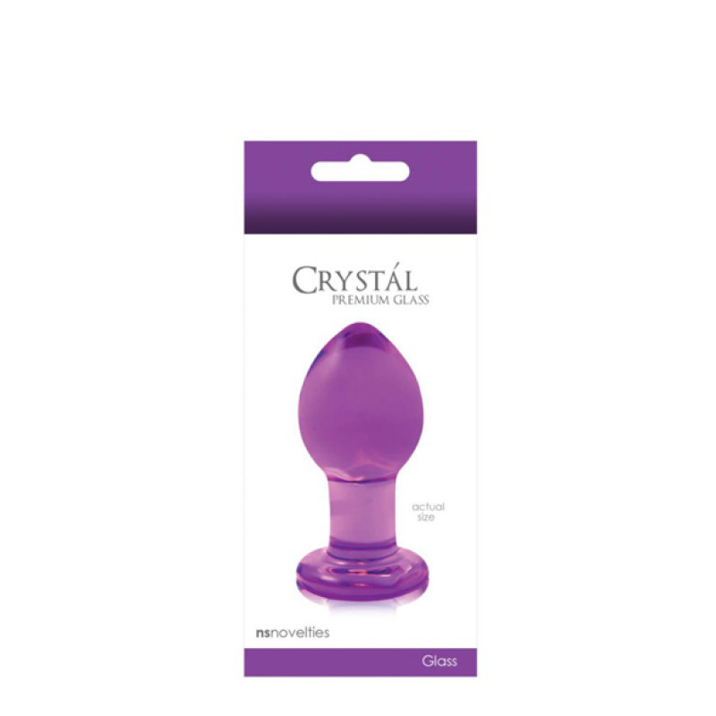 Скляна анальна пробка Crystal Medium, 6х4 см
