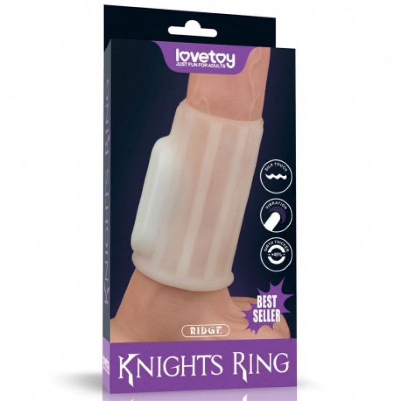 Вібронасадка на член з рельєфом Lovetoy Vibrating Spiral Knights Ring