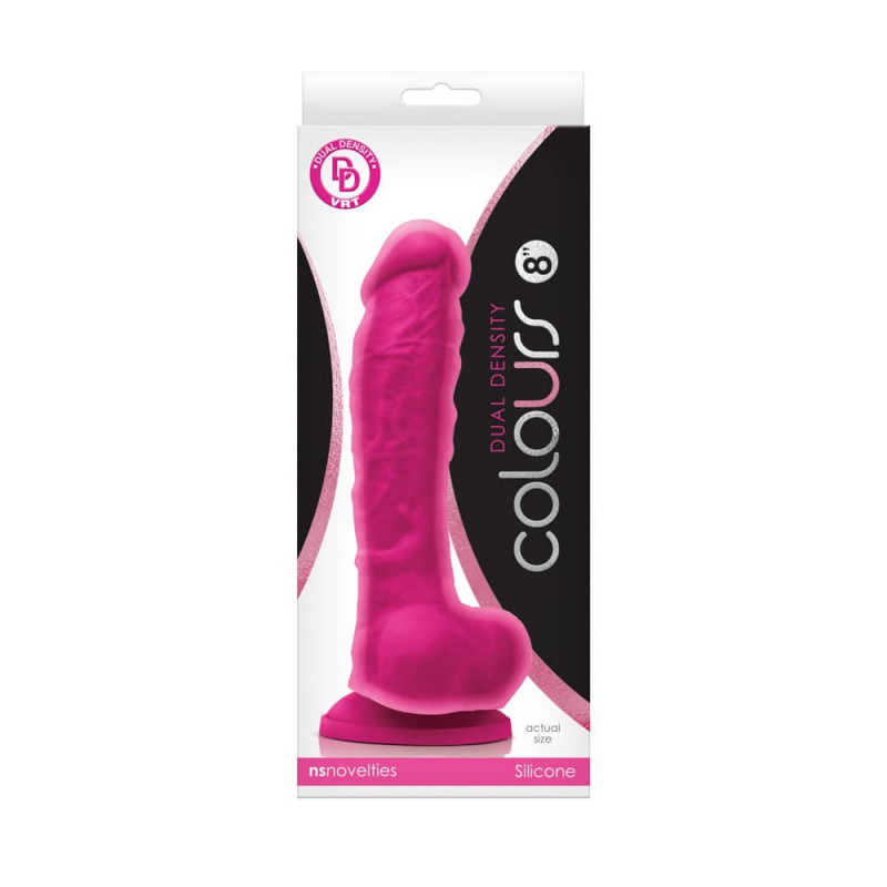 Фаллоимитатор на присоске Colours - Dual Density Pink