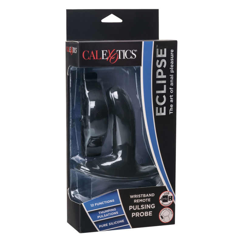 Масажер простати з пультом ДУ CalExotics Eclipse Wristbend Remote Pulsing Probe