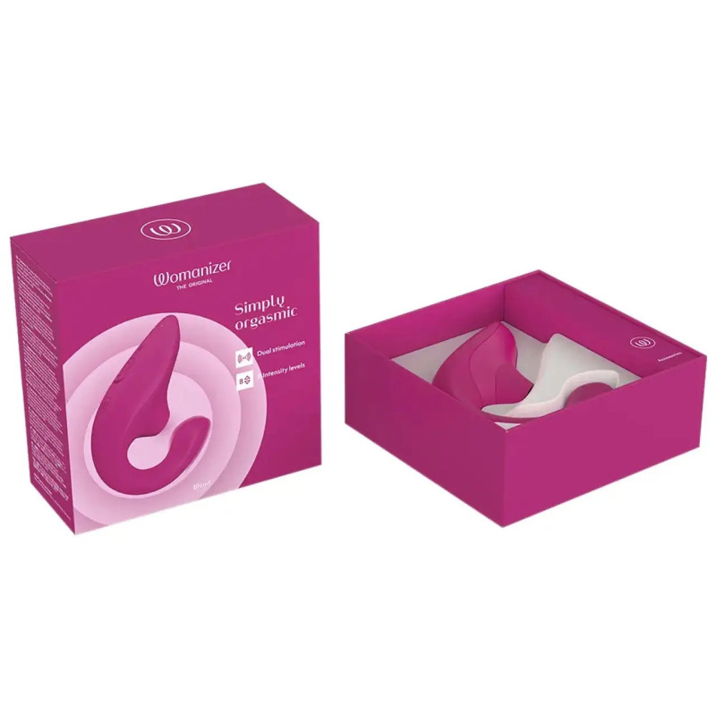 Вакуумный двойной вибратор Womanizer Blend Vibrant Rose