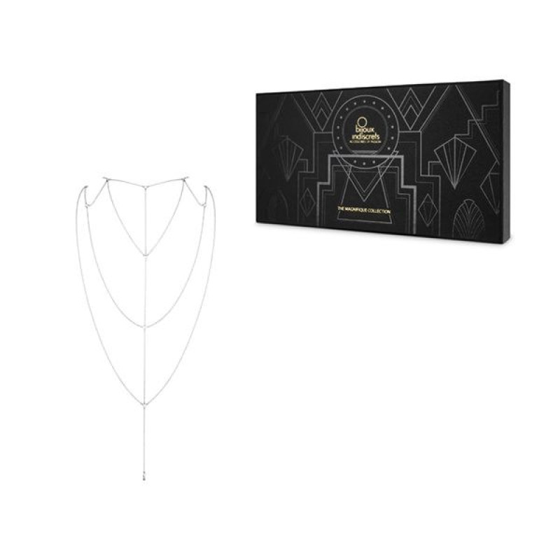 Прикраса для спини та декольте Bijoux Indiscrets Magnifique Back and Cleavage Chain - Silver