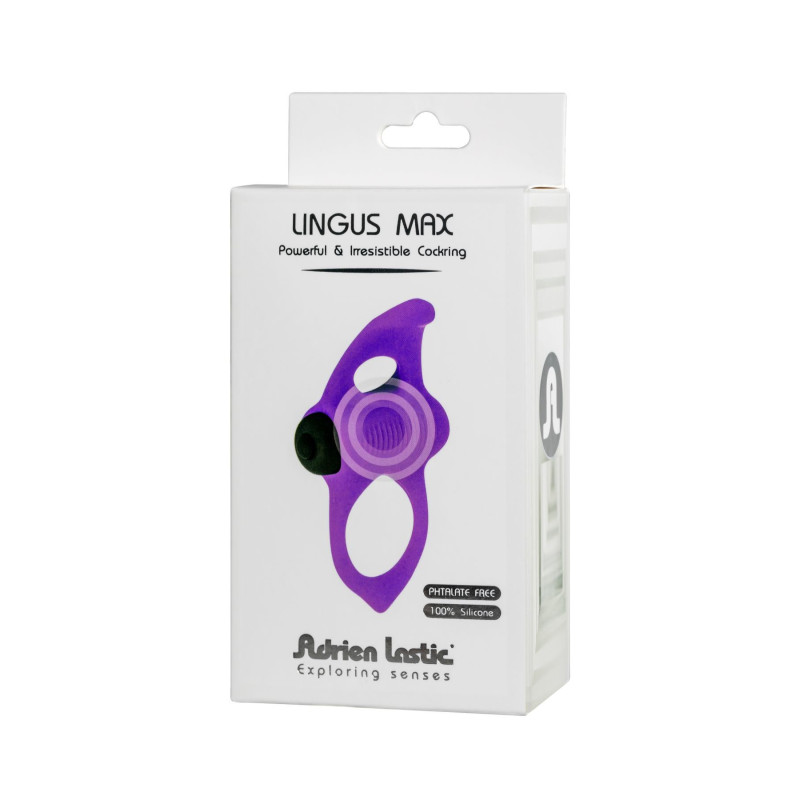 Ерекційне віброкільце з язичком Adrien Lastic Lingus MAX