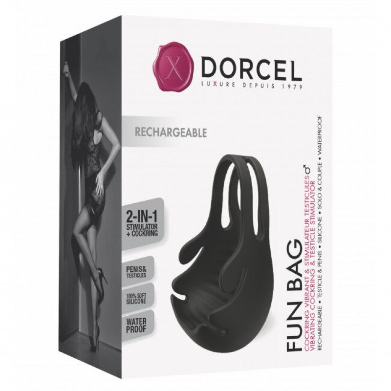 Ерекційне кільце зі стимуляцією мошонки Dorcel FUN BAG