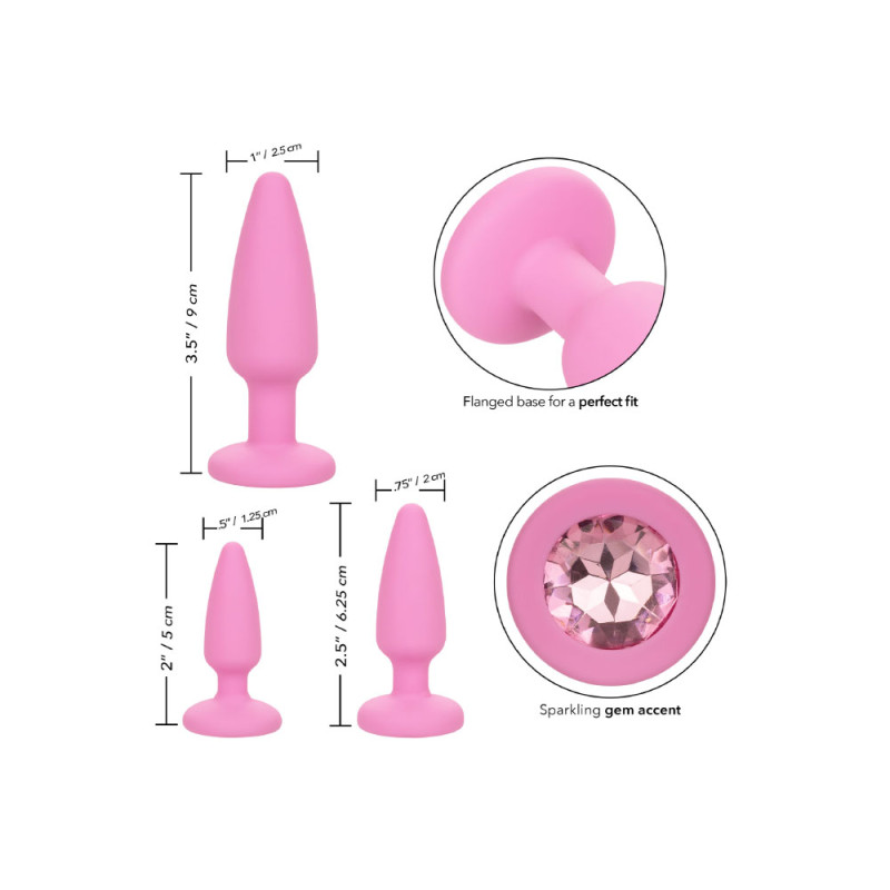 Набір силіконових пробок CalExotics Crystal Booty Kit