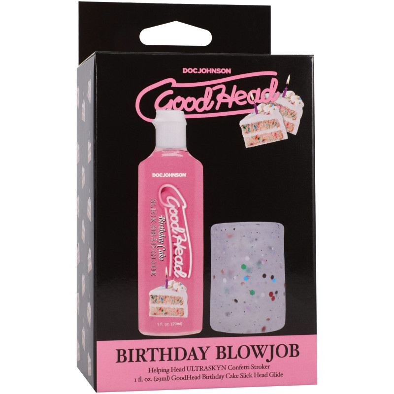 Набір для мінету з відкритим мастурбатором Doc Johnson GoodHead Birthday Blowjob Kit Набір для мінету з відкритим мастурбатором Doc Johnson GoodHead Birthday Blowjob Kit