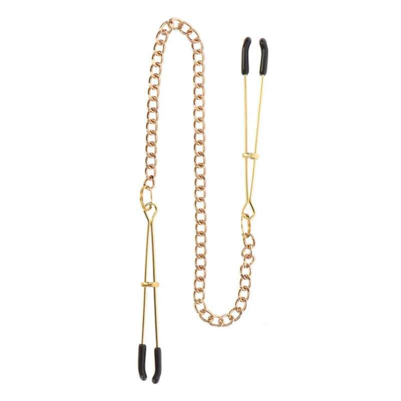 Зажимы на соски с цепочкой Taboom Nipple Play Tweezers With Chain
