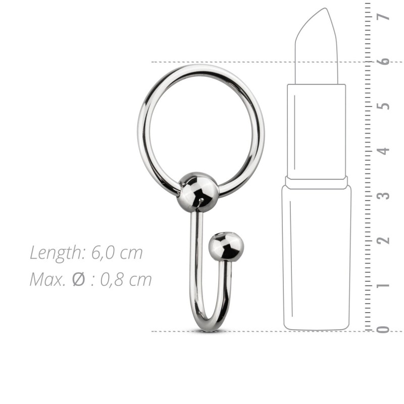 Уретральная вставка с кольцом Sinner Gear Unbendable - Sperm Stopper Solid