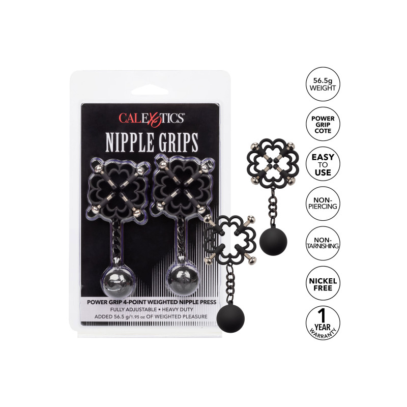 Тяжкі затискачі для сосків CalExotics Nipple Press