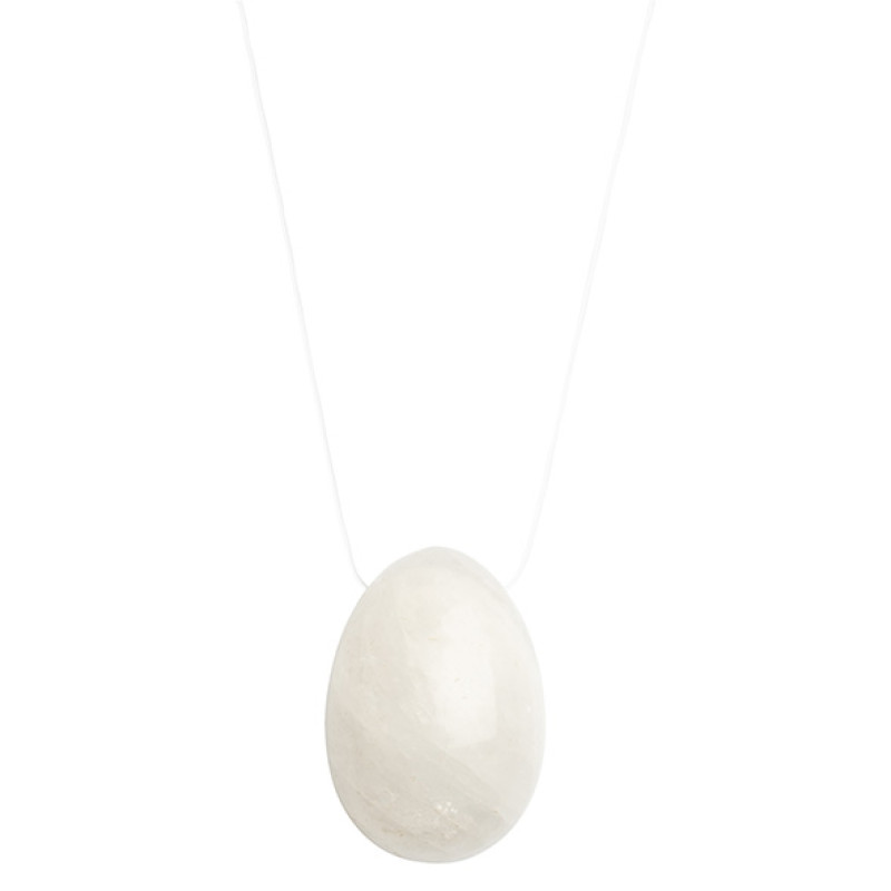 Вагiнальне яйце з натурального каменю Yoni Egg Білий Кварц (розмір S)