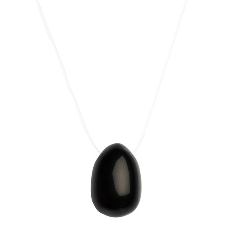 Вагинальное яйцо из натурального камня  Yoni Egg Черный Обсидиан
