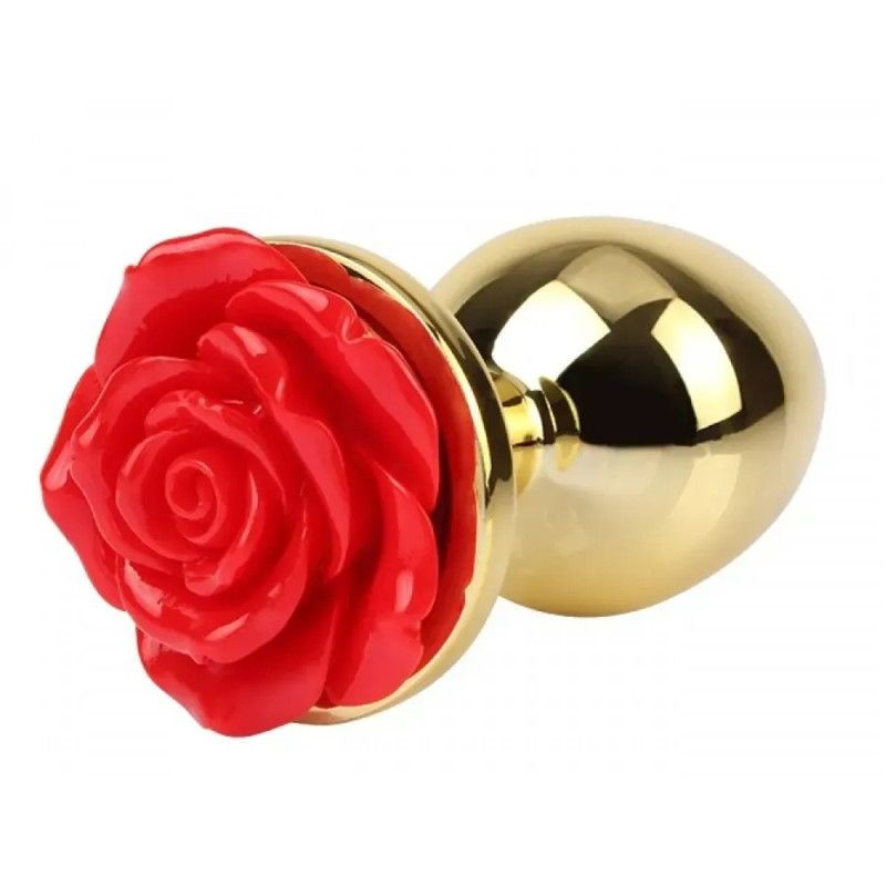 Анальная металлическая пробка в форме розы Chisa Matrix Mont