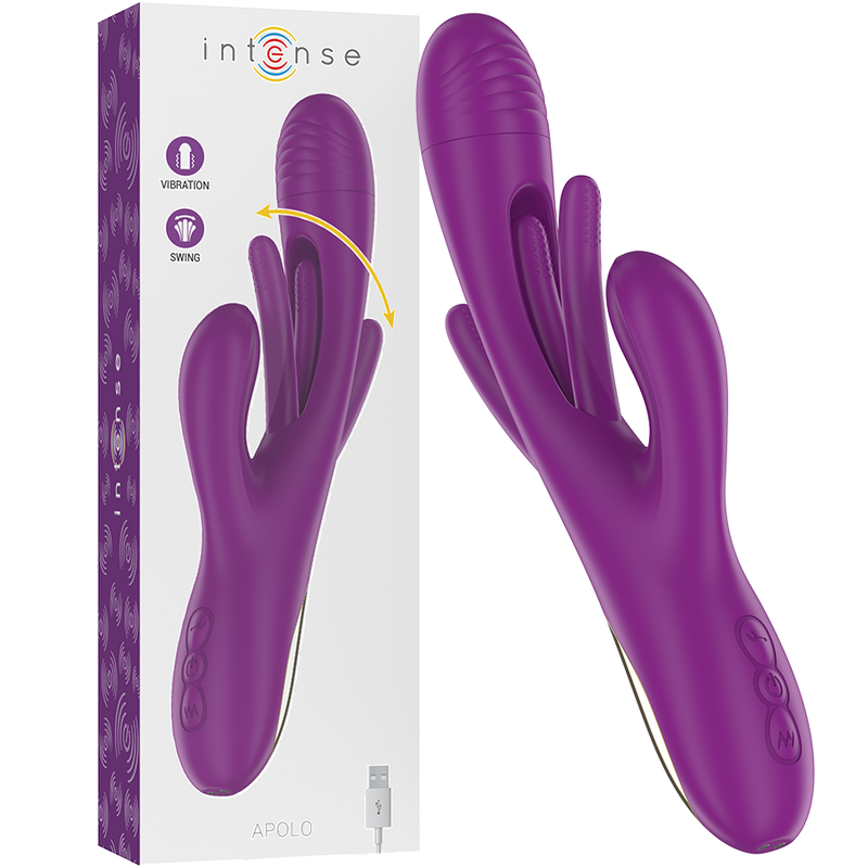 Вибратор-кролик с язычком Apolo INTENSE