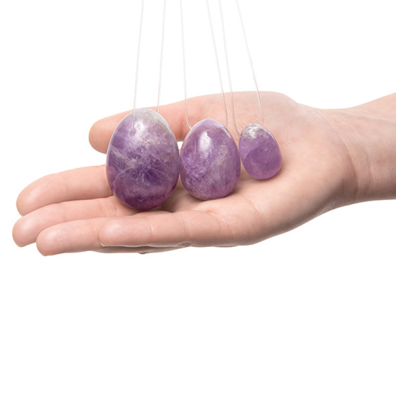Вагинальное яйцо из натурального камня Yoni Egg Аметист