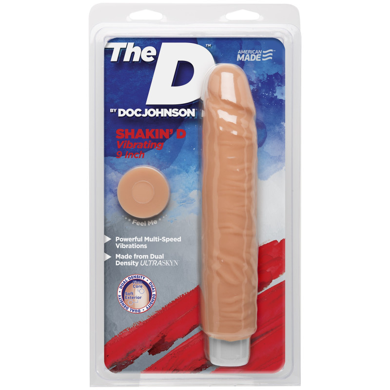 Фалоімітатор з вібрацією Doc Johnson The D: Shakin D 9