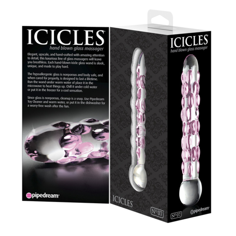 Стеклянный фаллоимитатор Icicles No.7