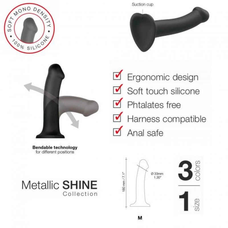Гнучкий дилдо для страпона Strap-On-Me Mono Density