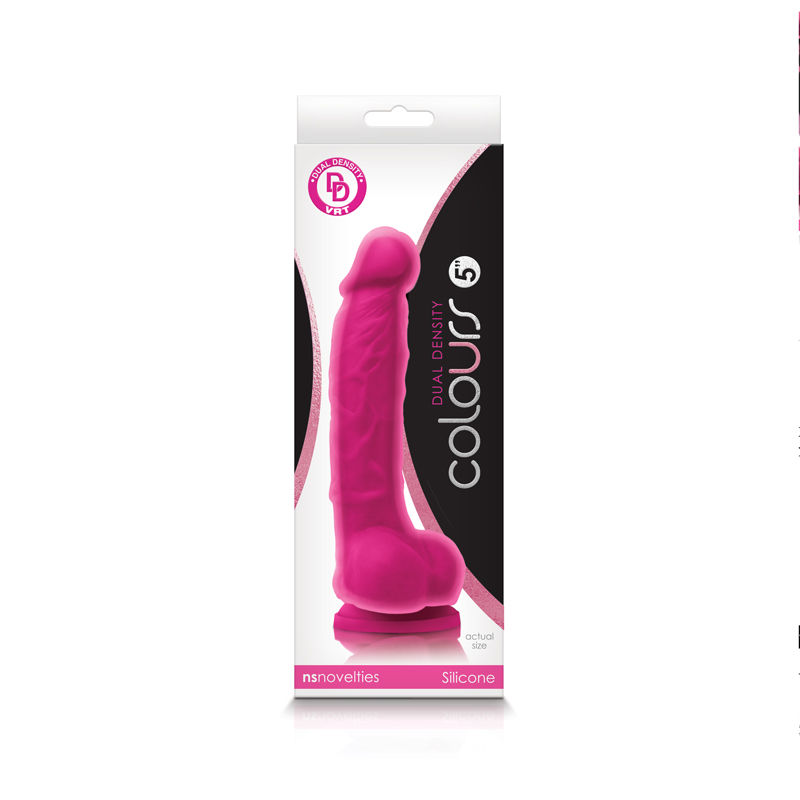 Фаллоимитатор на присоске Colours - Dual Density Pink