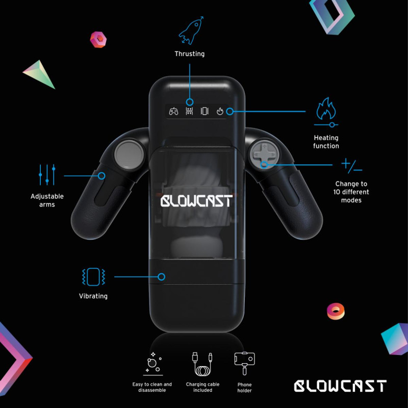 Толкающий мастурбатор с вибрацией BLOWCAST Blowbot