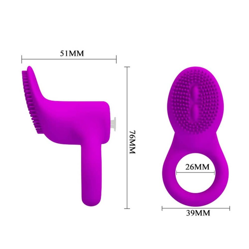 Ерекційне кільце з вібрацією Pretty Love Cobra