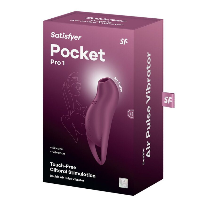 Вакуумний кліторальний стимулятор із вібрацією Satisfyer Pocket Pro 1