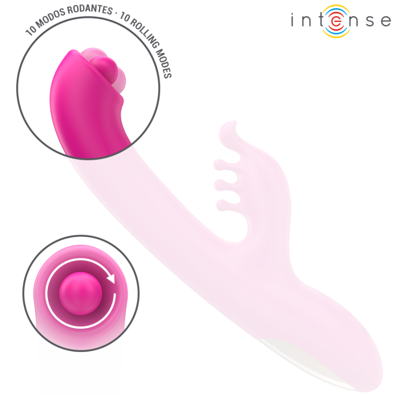 Вибратор кролик с ротацией, 3 мотора INTENSE Christina Pink Вибратор кролик с ротацией, 3 мотора INTENSE Christina Pink