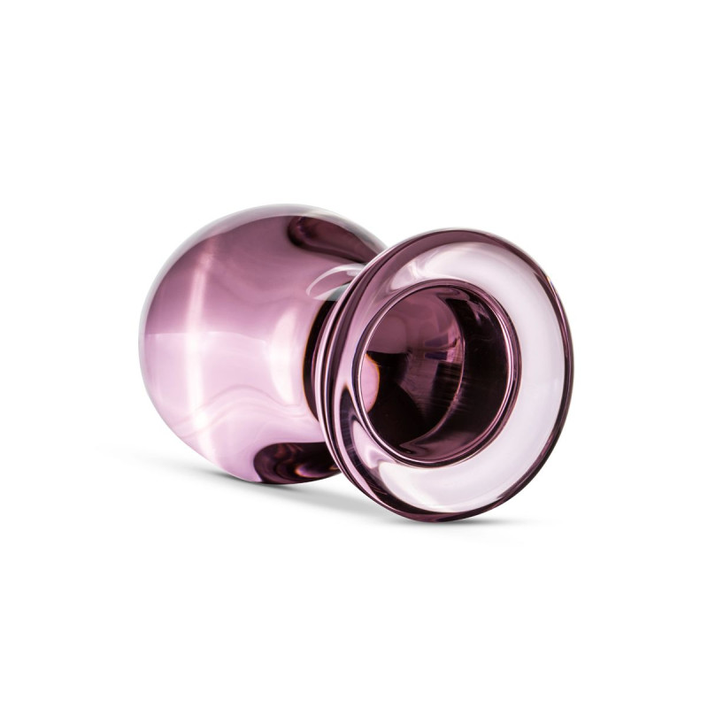 Рожева анальна пробка зі скла Gildo Pink Glass Buttplug No.27