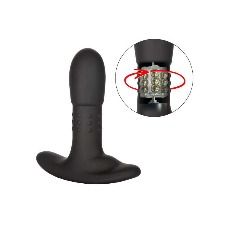 Массажер простаты с пультом ДУ CalExotics Eclipse Wristband Remote Beaded Probe