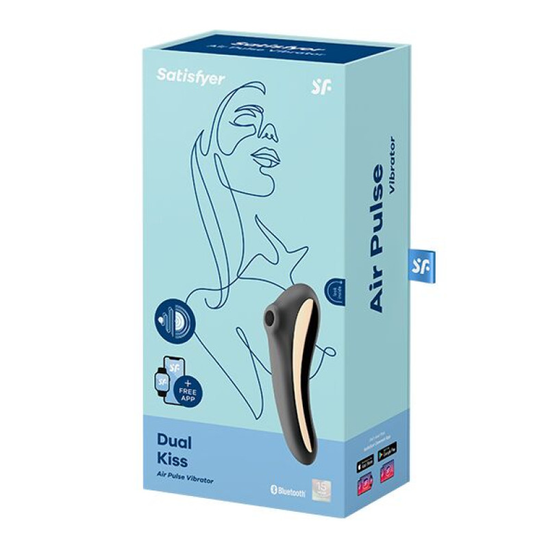Вакуумний стимулятор з вібрацією Satisfyer Dual Kiss