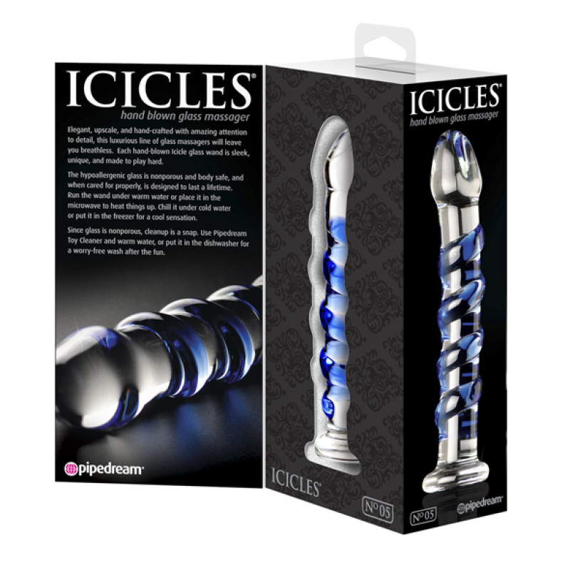 Скляний фалоімітатор Icicles No. 5