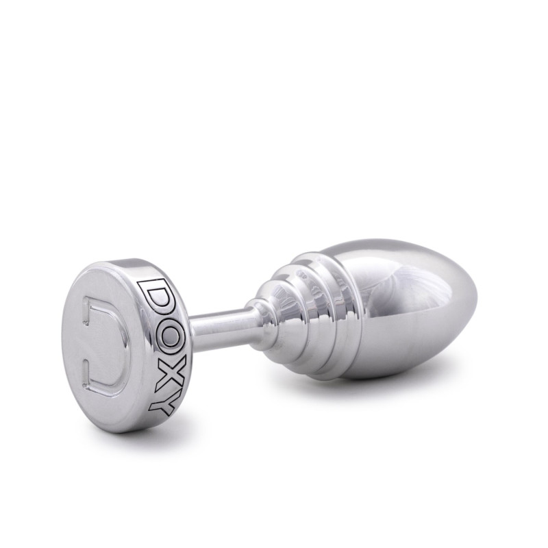 Металлическая ребристая анальная пробка DOXY Butt Plug RIBBED