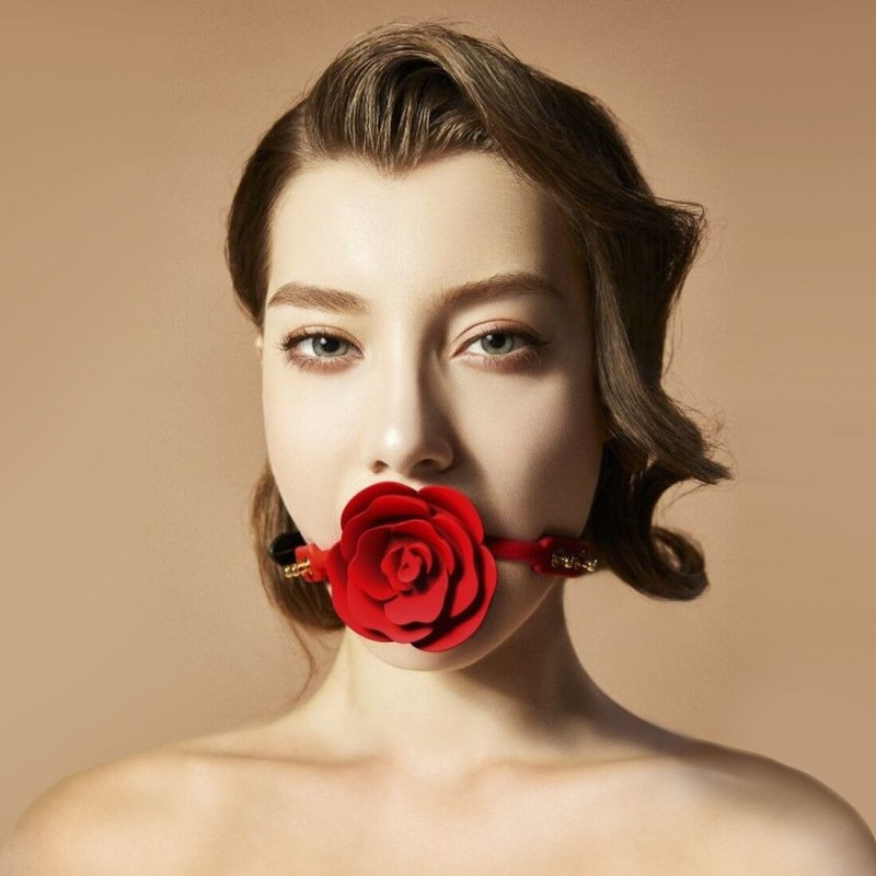 Силиконовый кляп в виде розы Zalo Rose Ball Gag