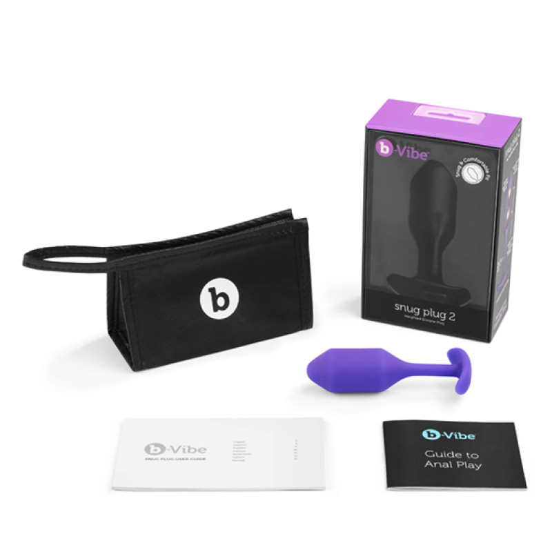 Анальная пробка со смещенным центром тяжести B-Vibe Snug Plug 2