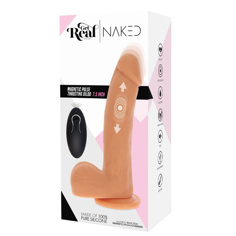 Фалоімітатор з поступальними рухами та пультом ДУ ToyJoy Get Real Naked