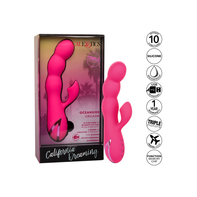 Вібратор кролик із вакуумною стимуляцією CalExotics Oceanside Orgasm