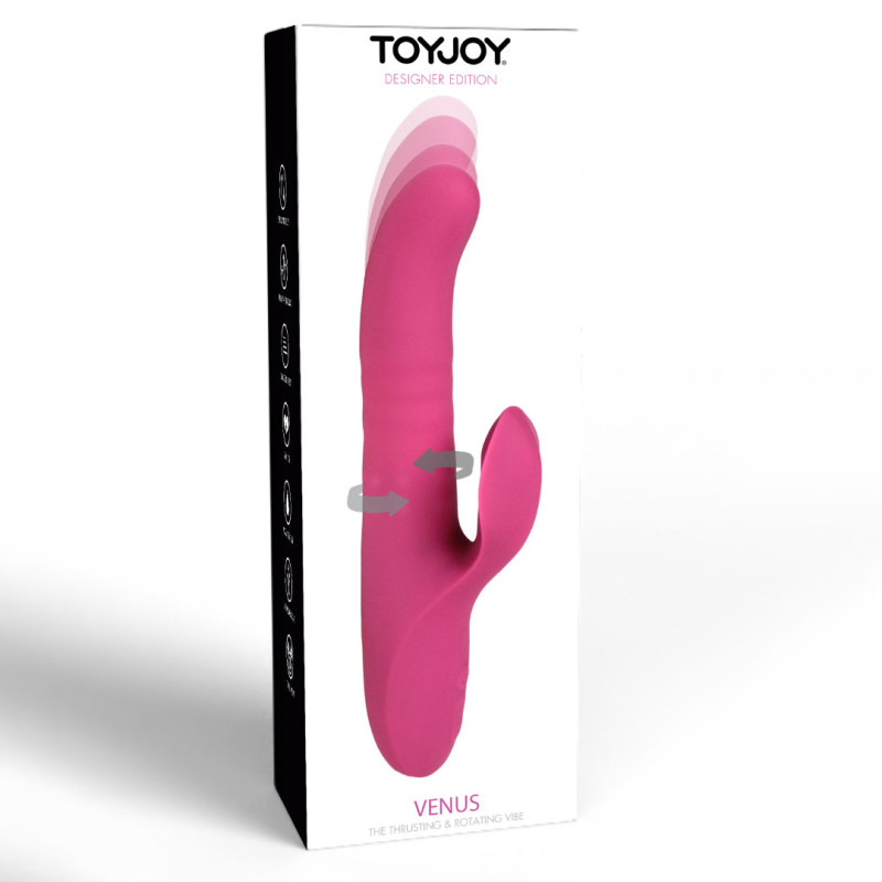 Вібратор кролик з фрикціями та масажними кульками TOYJOY Venus