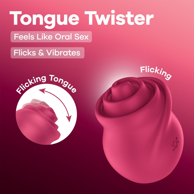 Вибростимулятор для клитора Satisfyer Tongue Twister с язычком Вибростимулятор для клитора Satisfyer Tongue Twister с язычком